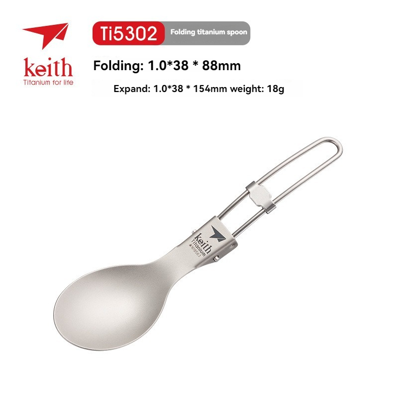 Keith Titanium Tableware Spoon - đánh giá và giá Camping Cooking Meals