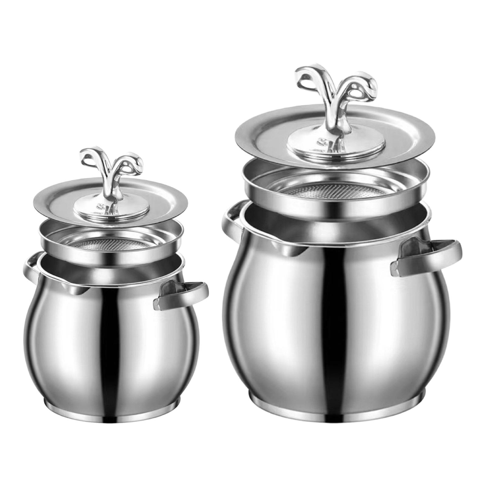 Lard Container Pot with Dust A - đánh giá và giá Camping Cooking Pot Large