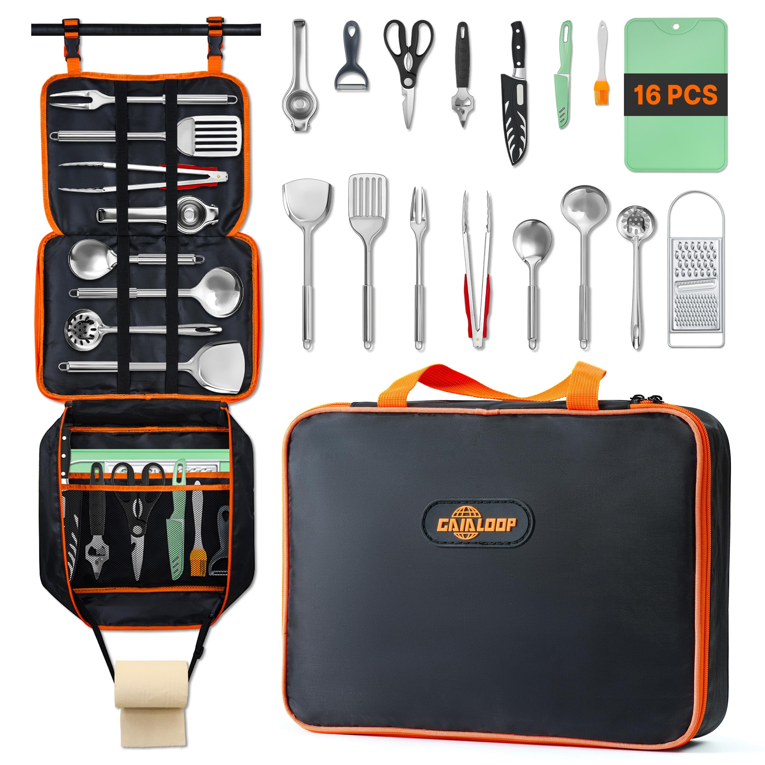 Camping Cooking Utensils Set C - đánh giá và giá Camping Cooking Utensil Bag