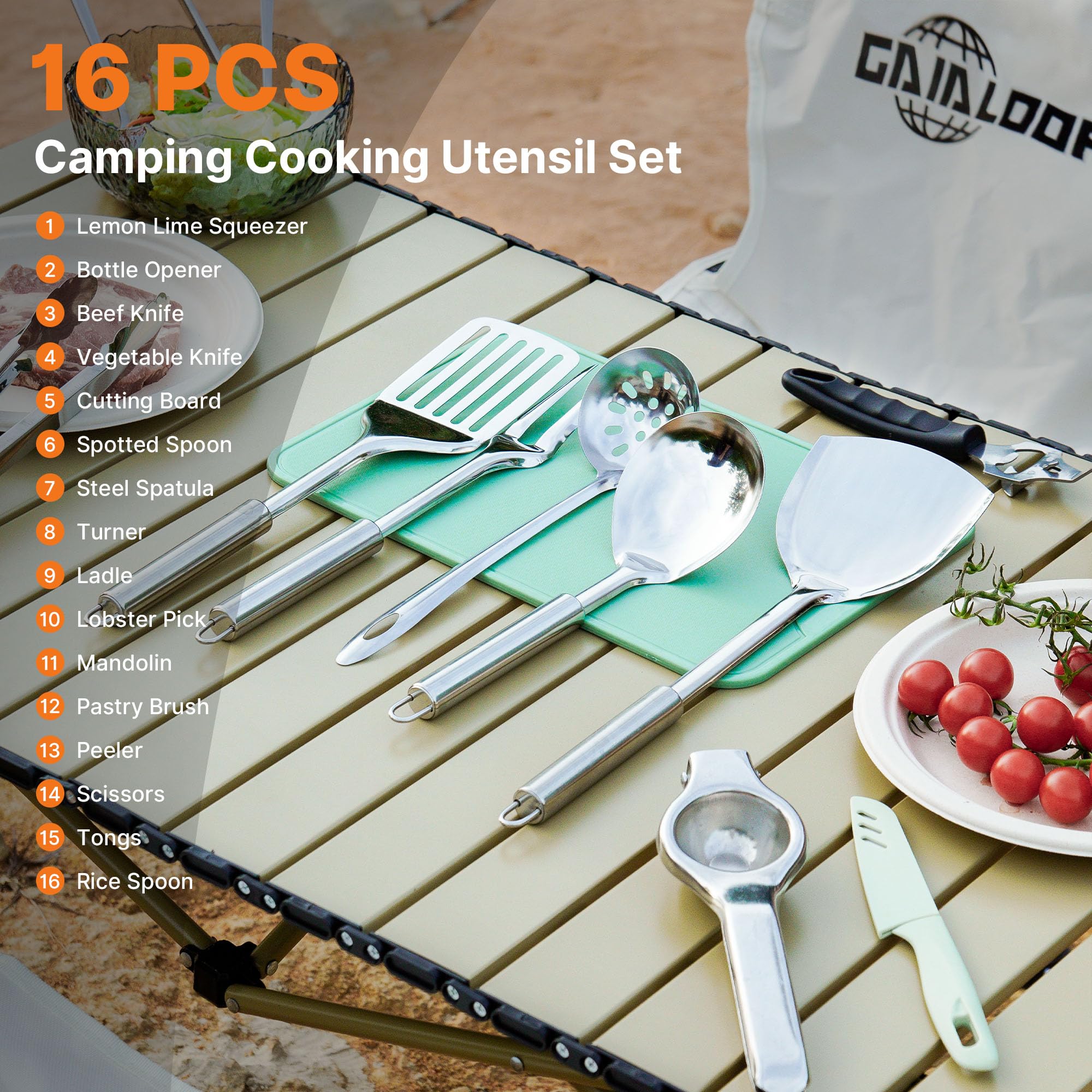 Camping Cooking Utensils Set C - đánh giá và giá Camping Cooking Utensil Bag
