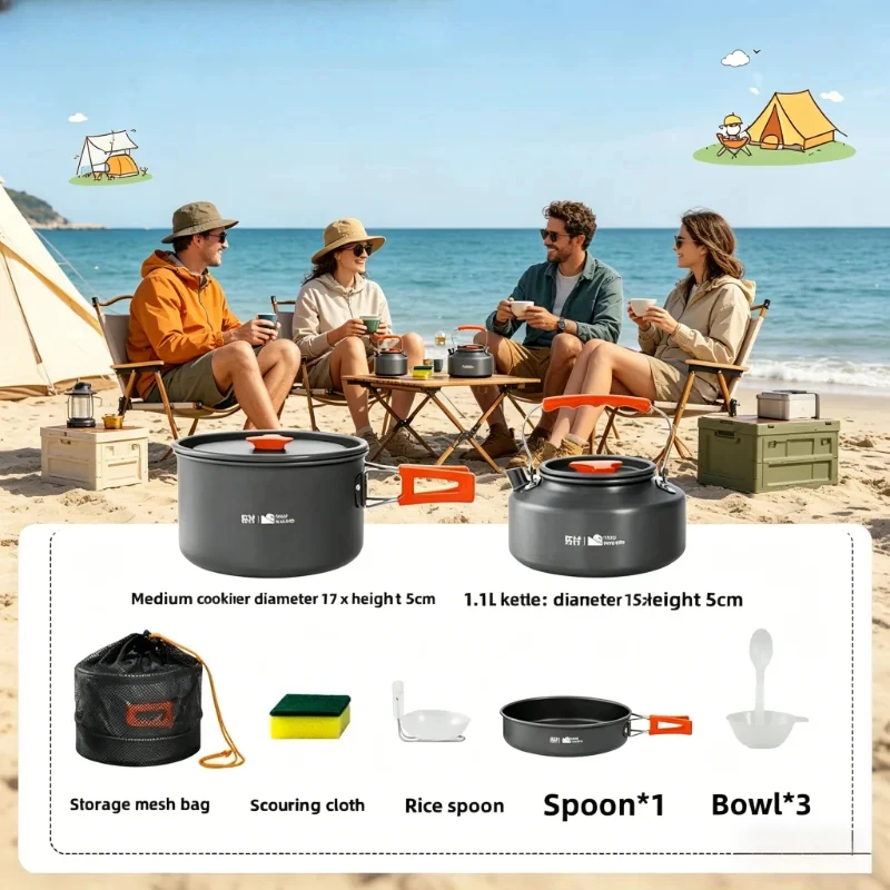 Camping Cookware Set Outdoor P - đánh giá và giá Quechua Camping Cooking Set