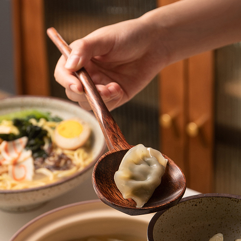 Long Handle Ramen Wooden Spoon - đánh giá và giá Japanese Camping Cooking
