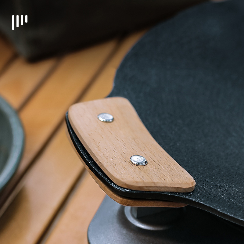 Wooden BBQ Pan Handle Anti Sca - đánh giá và giá Camping Cooking Range