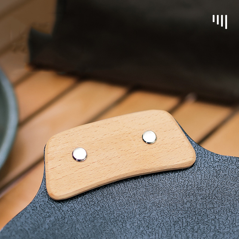 Wooden BBQ Pan Handle Anti Sca - đánh giá và giá Camping Cooking Range