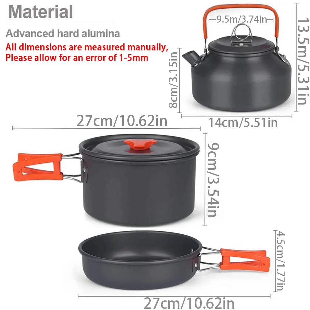1pcs/1set Camping Cookware Kit - đánh giá và giá Camping Cooking Utensil Bag