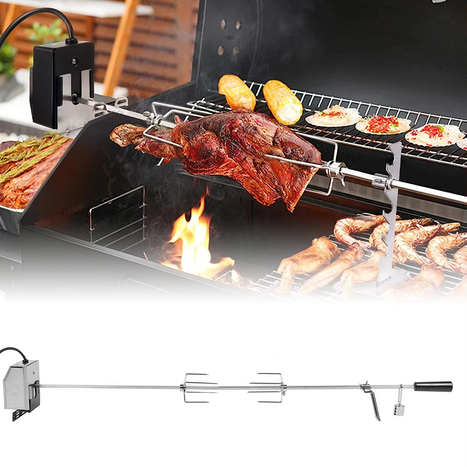 BBQ Grill Motor Meat Forks Set - đánh giá và giá Camping Cooking Electric