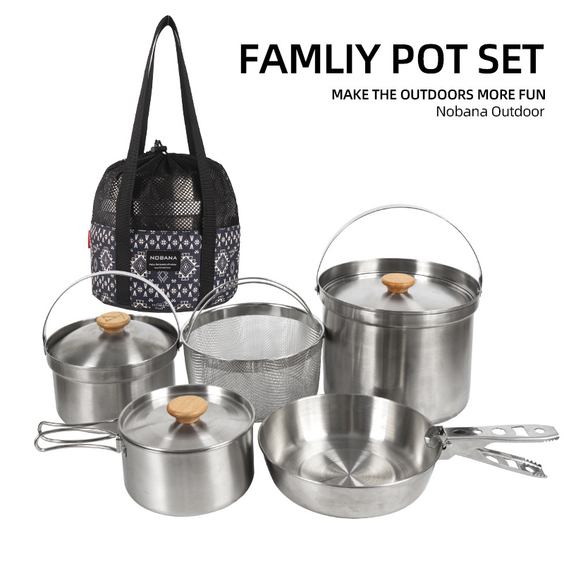NOBANA Newest Outdoor Stainles - đánh giá và giá Camping Cooking Dishes