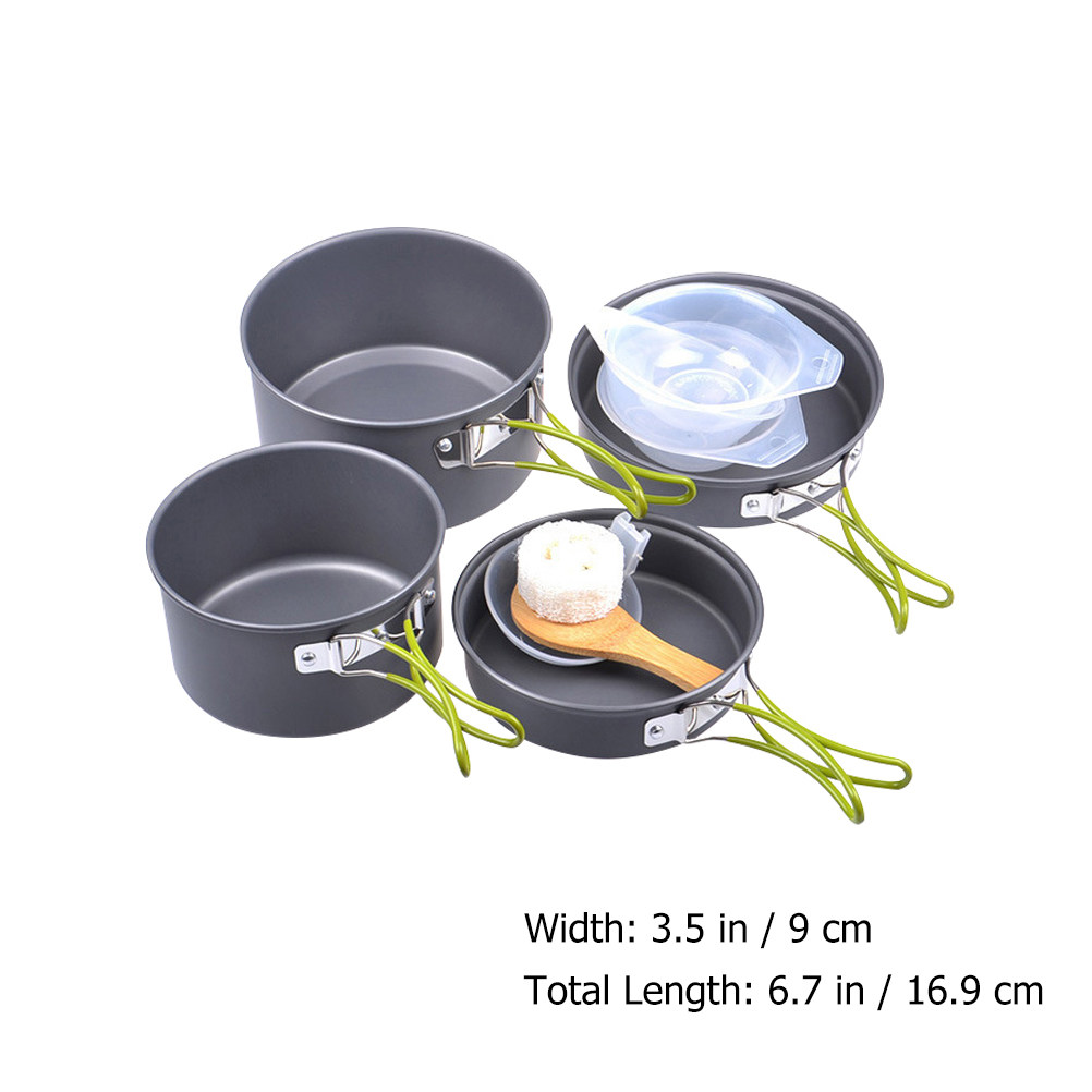 1Set Portable Camping Cookware - đánh giá và giá Camping Outdoor Cooking Set