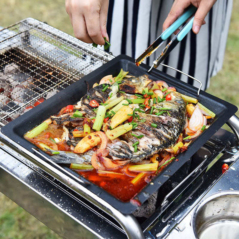 Outdoors Thick Square Grill Pa - đánh giá và giá Camping Cooking Plate