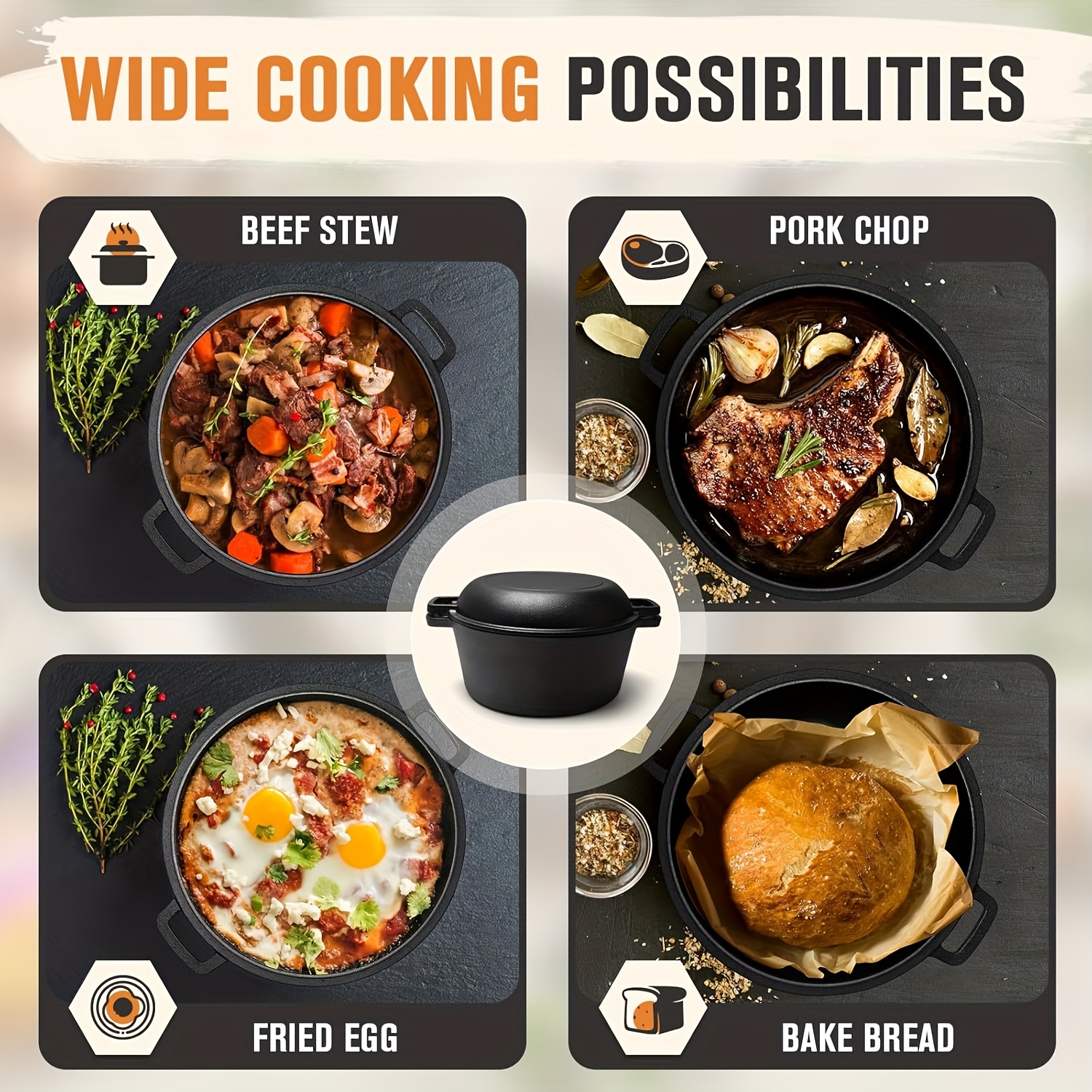 Black 5 QT Cast Iron Dutch Ove - đánh giá và giá Camp Dutch Oven Cast