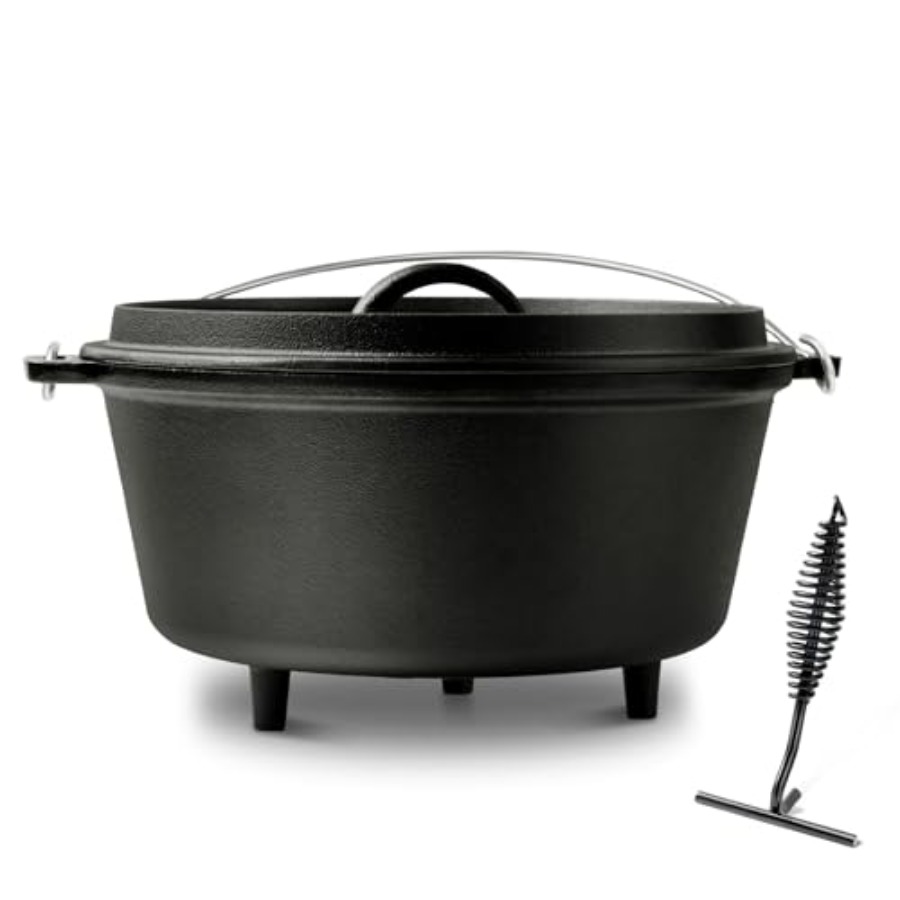 Pre-Seasoned Cast Iron Camp Du - đánh giá và giá Camp Dutch Oven Cast