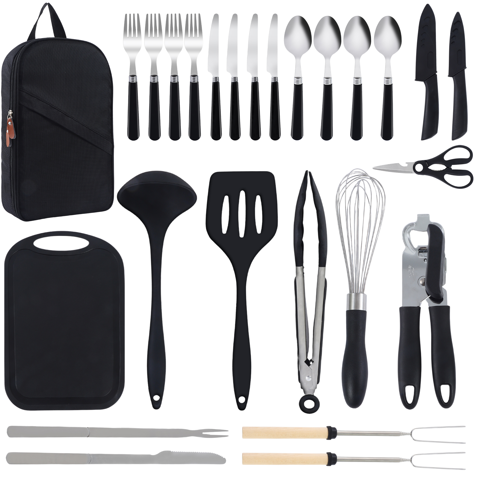 26Pcs Outdoor Camping Cooking  - đánh giá và giá Quechua Camping Cooking Set