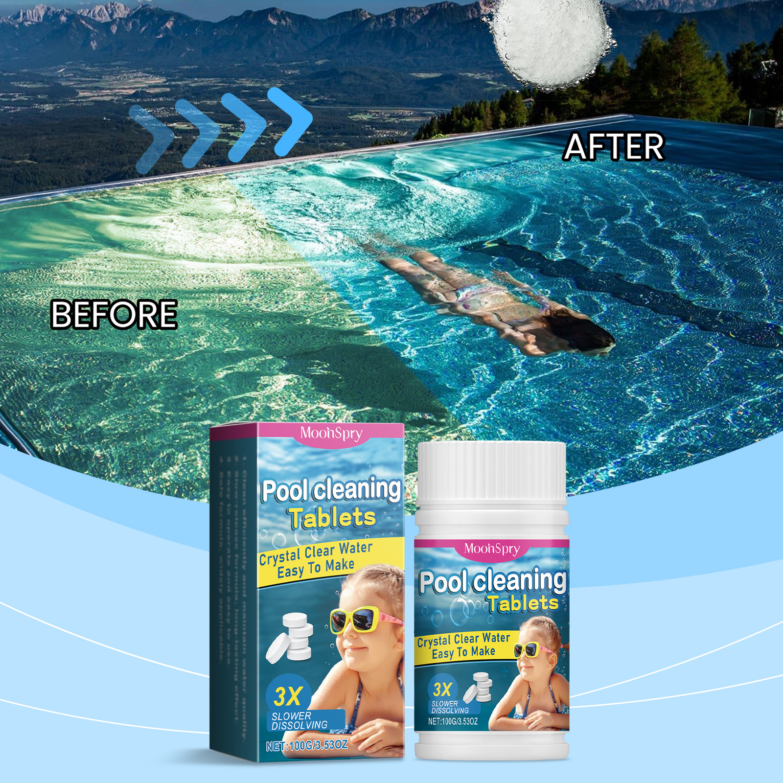 Home Pool Cleaning Slow-Releas - đánh giá và giá Water Purification Tablet