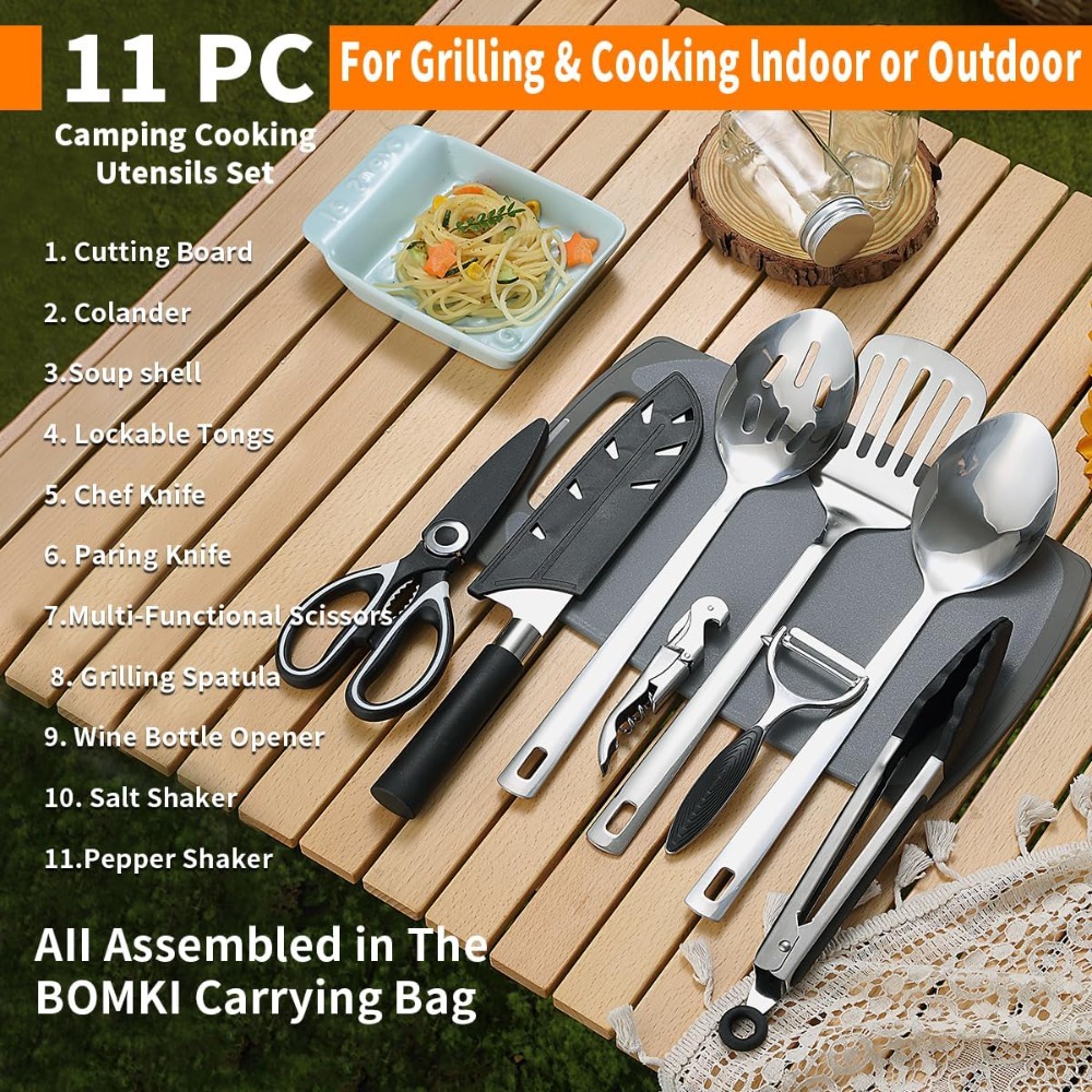 Camping Cooking Utensil Set 10 - đánh giá và giá Camping Outdoor Cooking Set