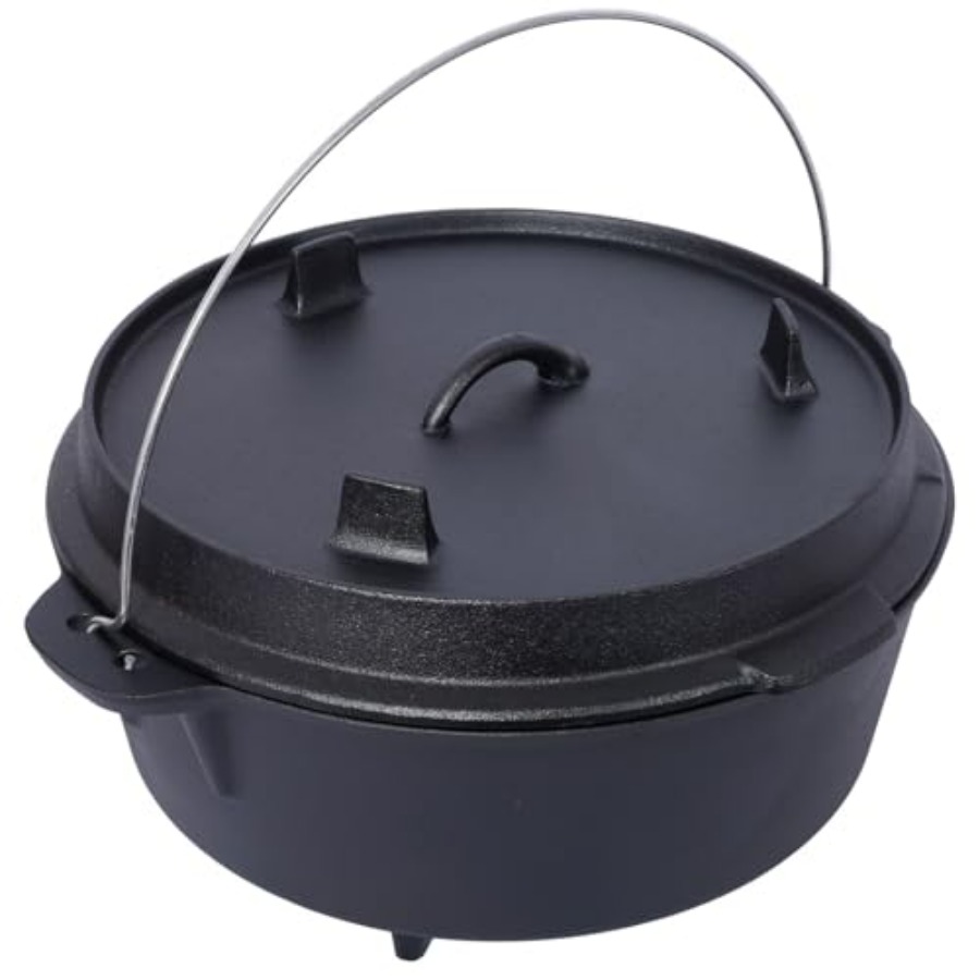 Pre-Seasoned Cast Iron Dutch O - đánh giá và giá Camp Dutch Oven Cast