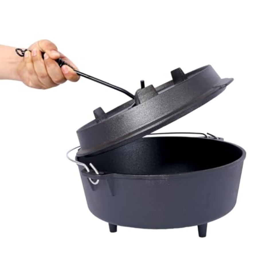 Pre-Seasoned Cast Iron Dutch O - đánh giá và giá Camp Dutch Oven Cast