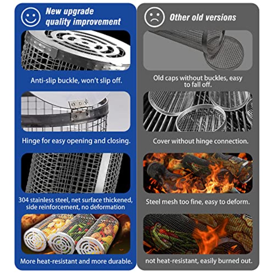 Outdoor Grilling Baskets Grill - đánh giá và giá Camping Outdoor Cooking Set