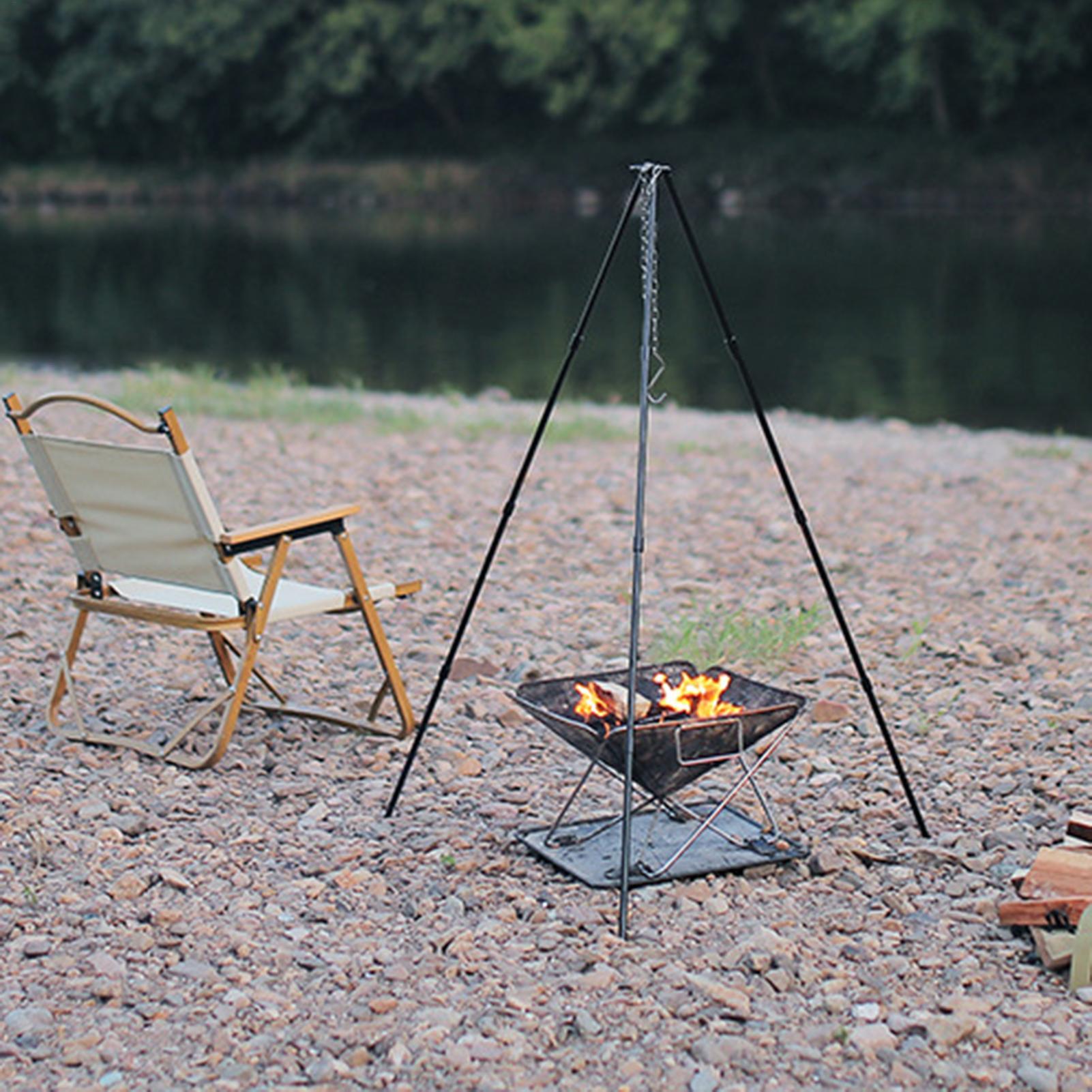 Outdoor Large Bonfire Tripod P - đánh giá và giá Camping Cooking Pot Large