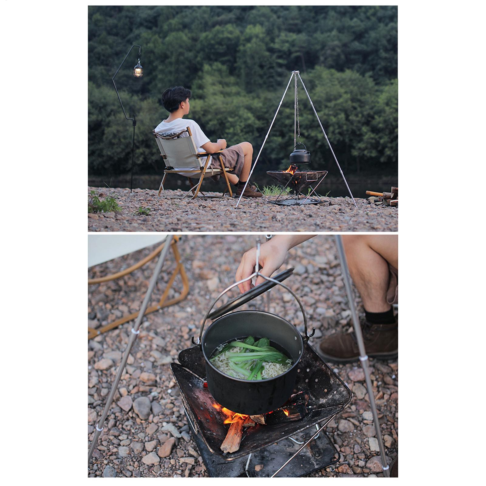 Outdoor Large Bonfire Tripod P - đánh giá và giá Camping Cooking Pot Large