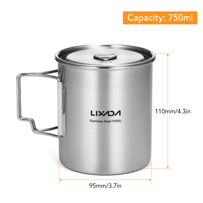 Lixada 750ml Cup Outdoor Stain - đánh giá và giá Camping Cooking Utensil Bag
