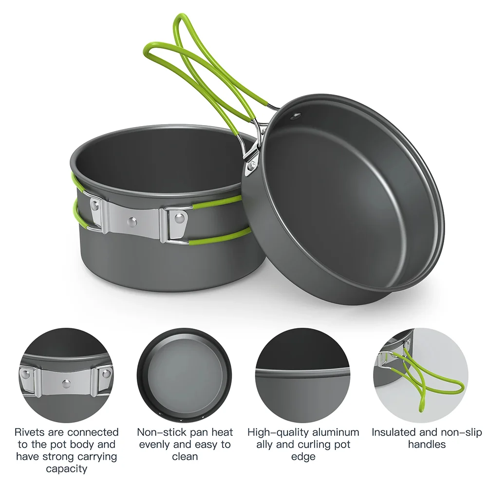 Outdoor Cooking Camping utensi - đánh giá và giá Quechua Camping Cooking Set