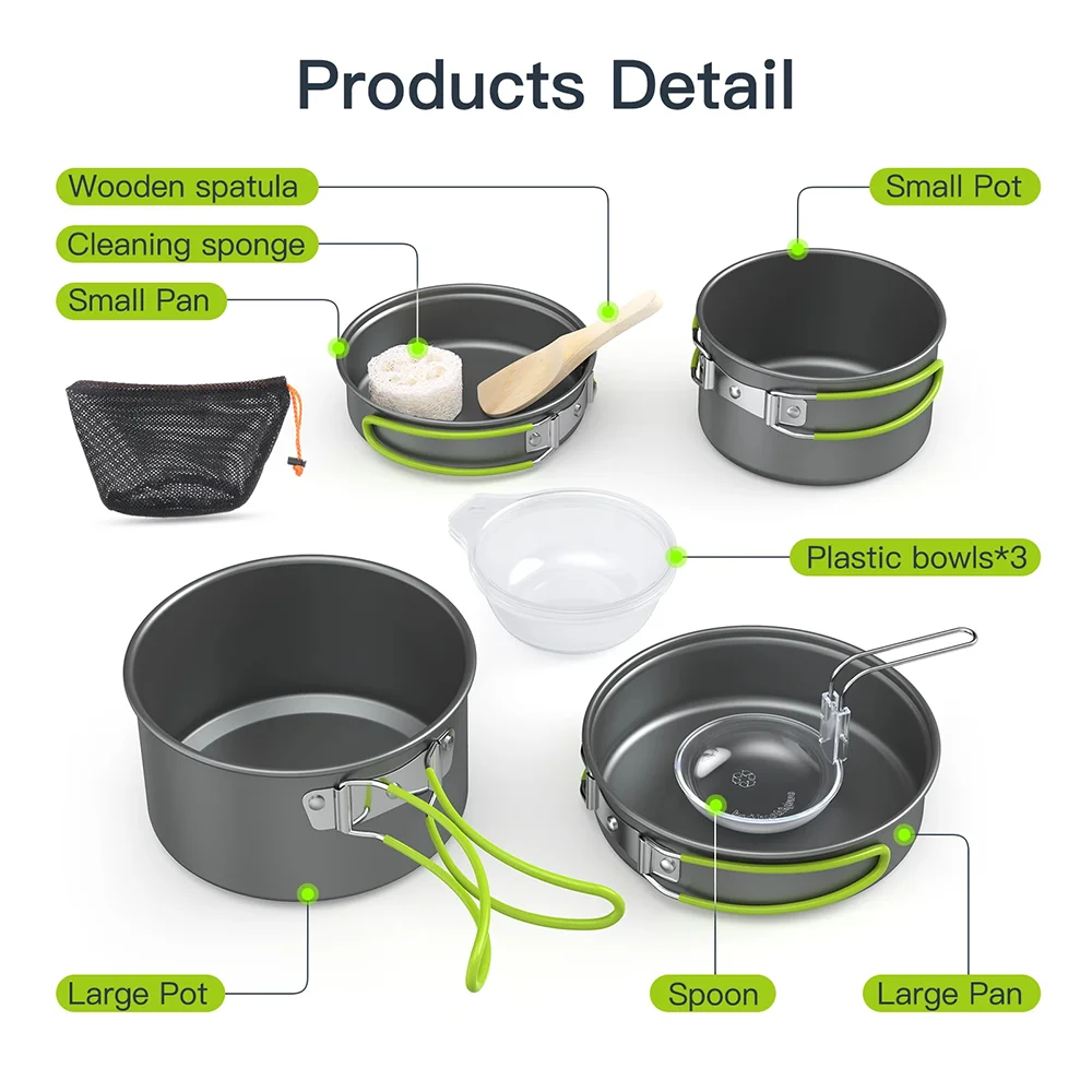 Outdoor Cooking Camping utensi - đánh giá và giá Quechua Camping Cooking Set
