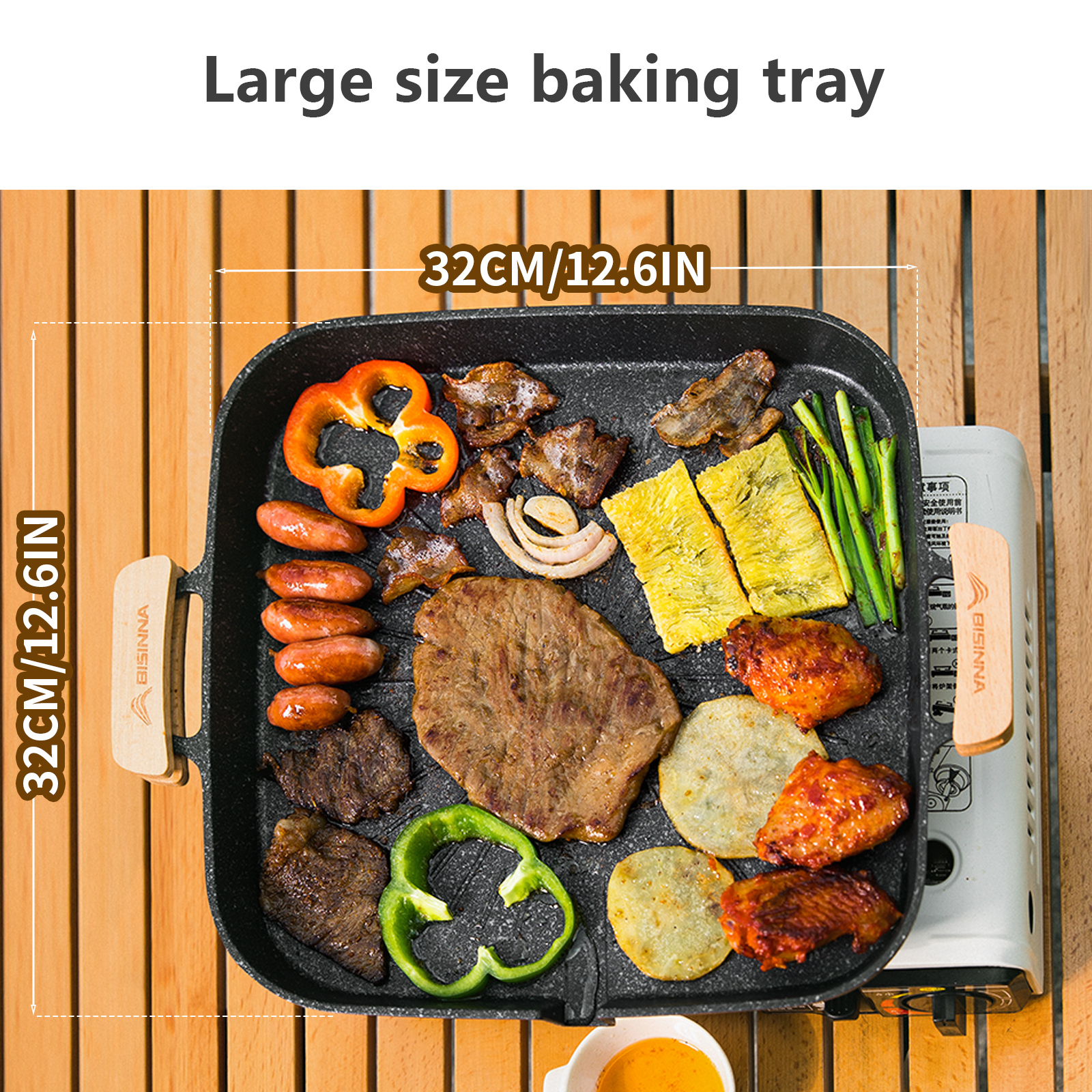 BISINNA Square BBQ Grill Pan N - đánh giá và giá Camping Cooking Dishes