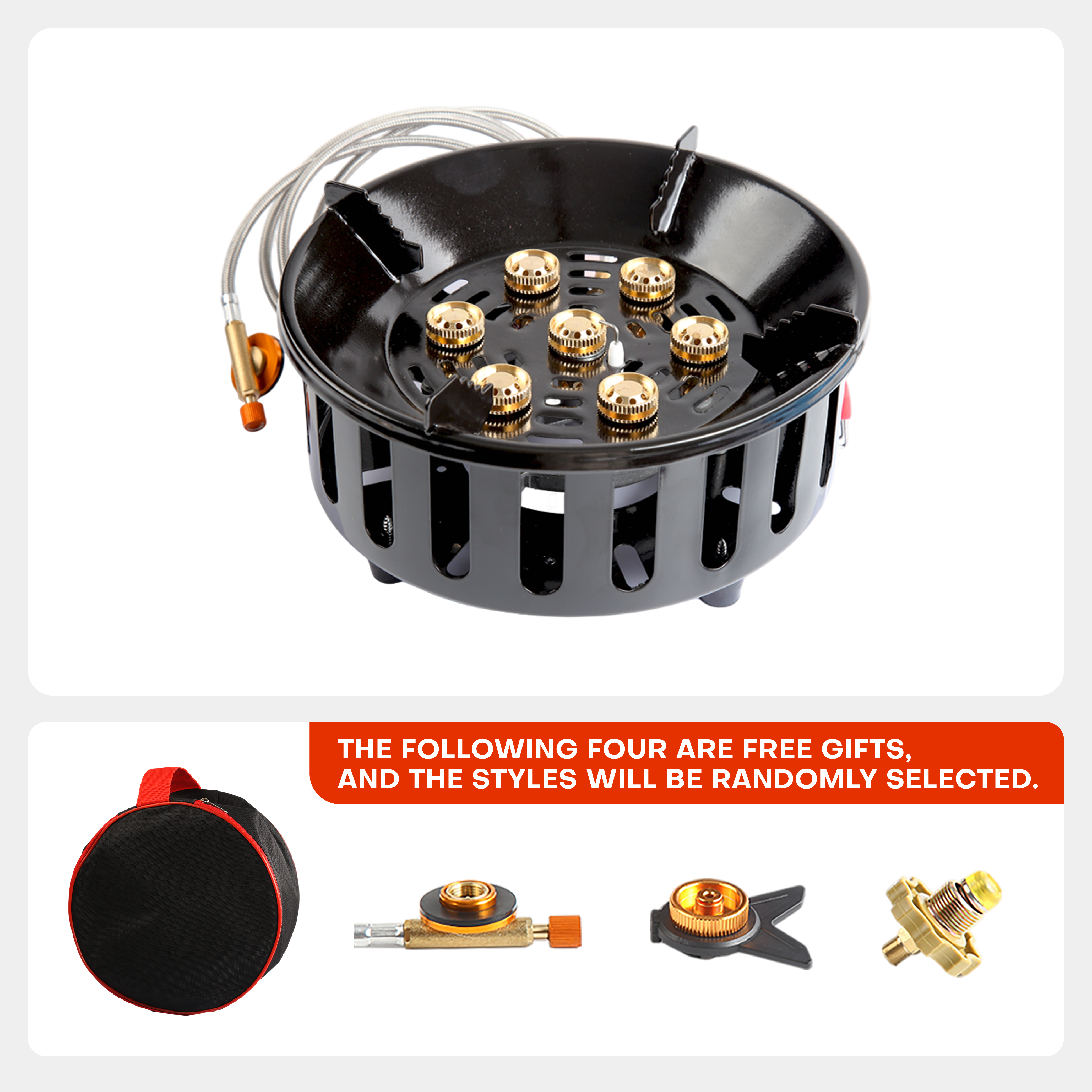 High-Power 7-Core 21000W Porta - đánh giá và giá Camping Cooking No Gas