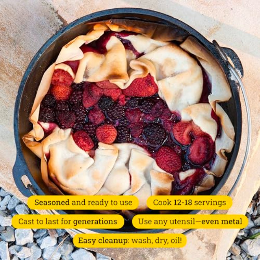 6Quart PreSeasoned Cast Iron C - đánh giá và giá Camp Dutch Oven Cast