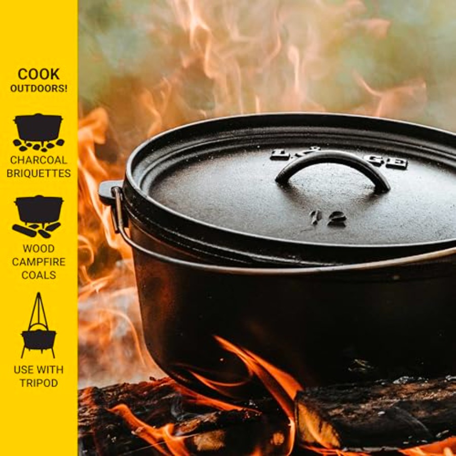 6Quart PreSeasoned Cast Iron C - đánh giá và giá Camp Dutch Oven Cast
