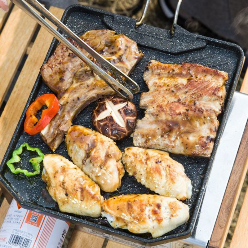 Outdoor camping barbecue pan H - đánh giá và giá Camping Cooking Plate