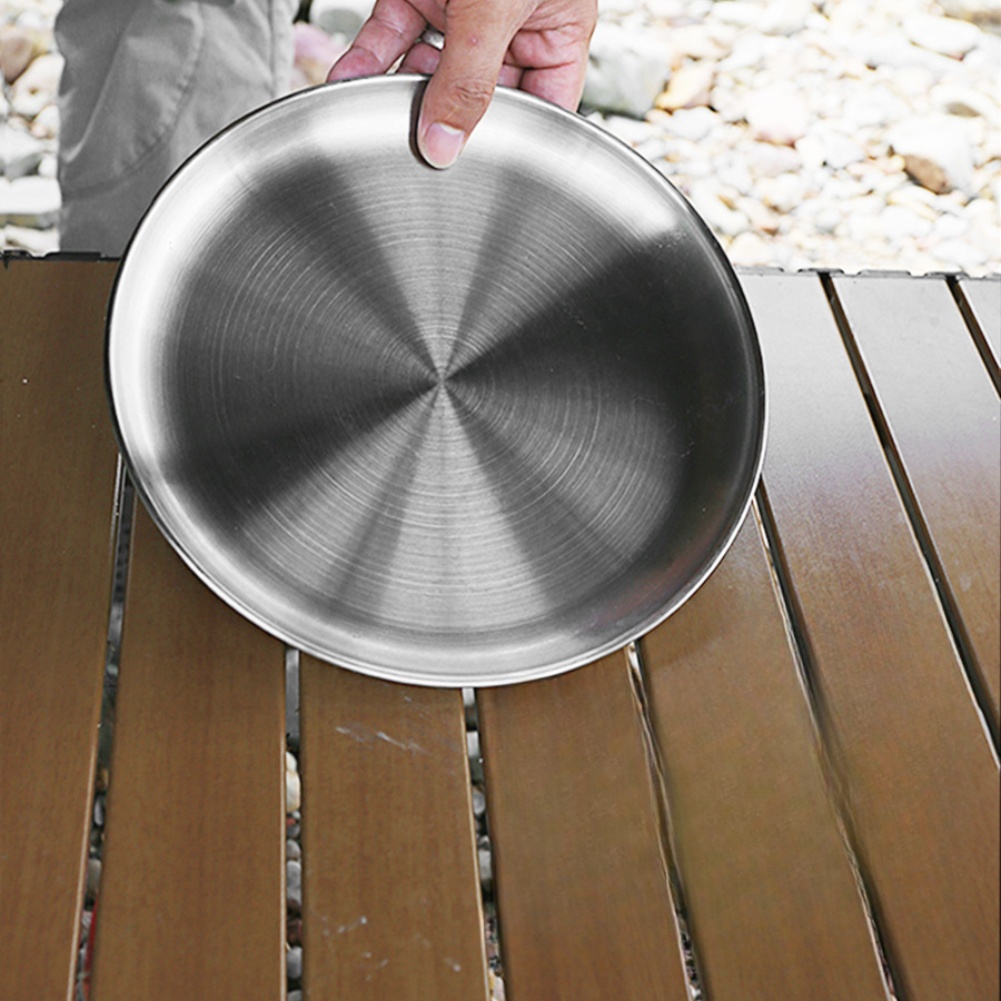 1 PCS  Stainless Steel  Plates - đánh giá và giá Camping Cooking Dishes
