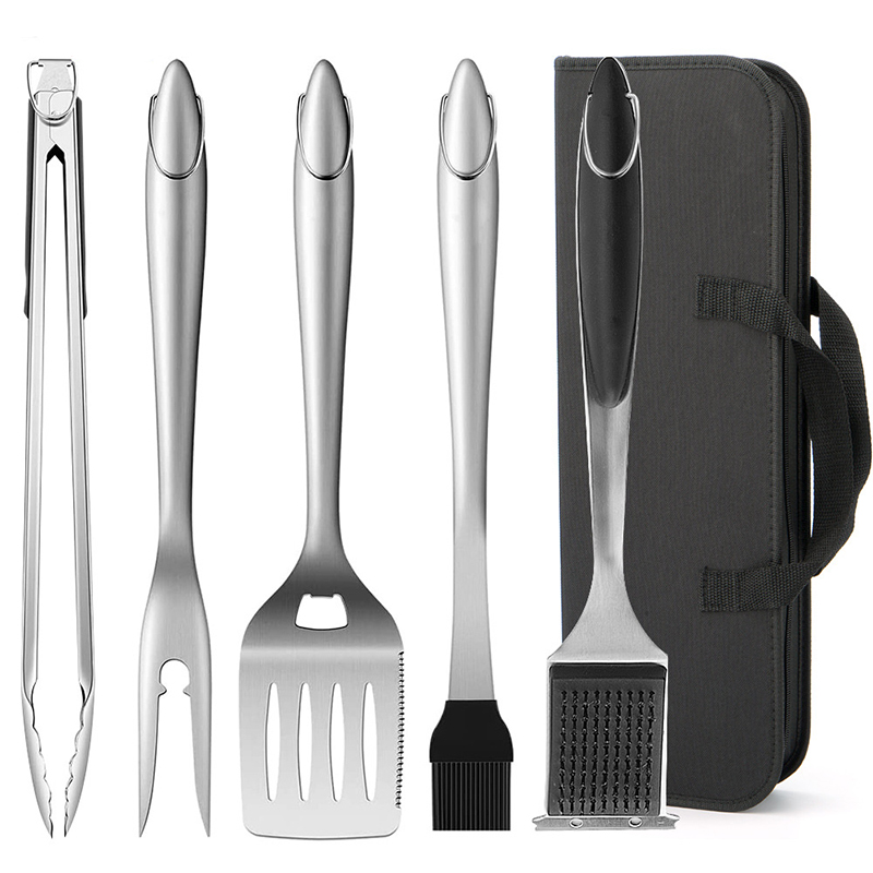 Stainless Steel Barbecue Tool  - đánh giá và giá Quechua Camping Cooking Set