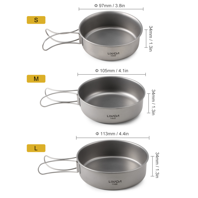Lixada Titanium Bowls Ultralig - đánh giá và giá Camping Cooking Meals