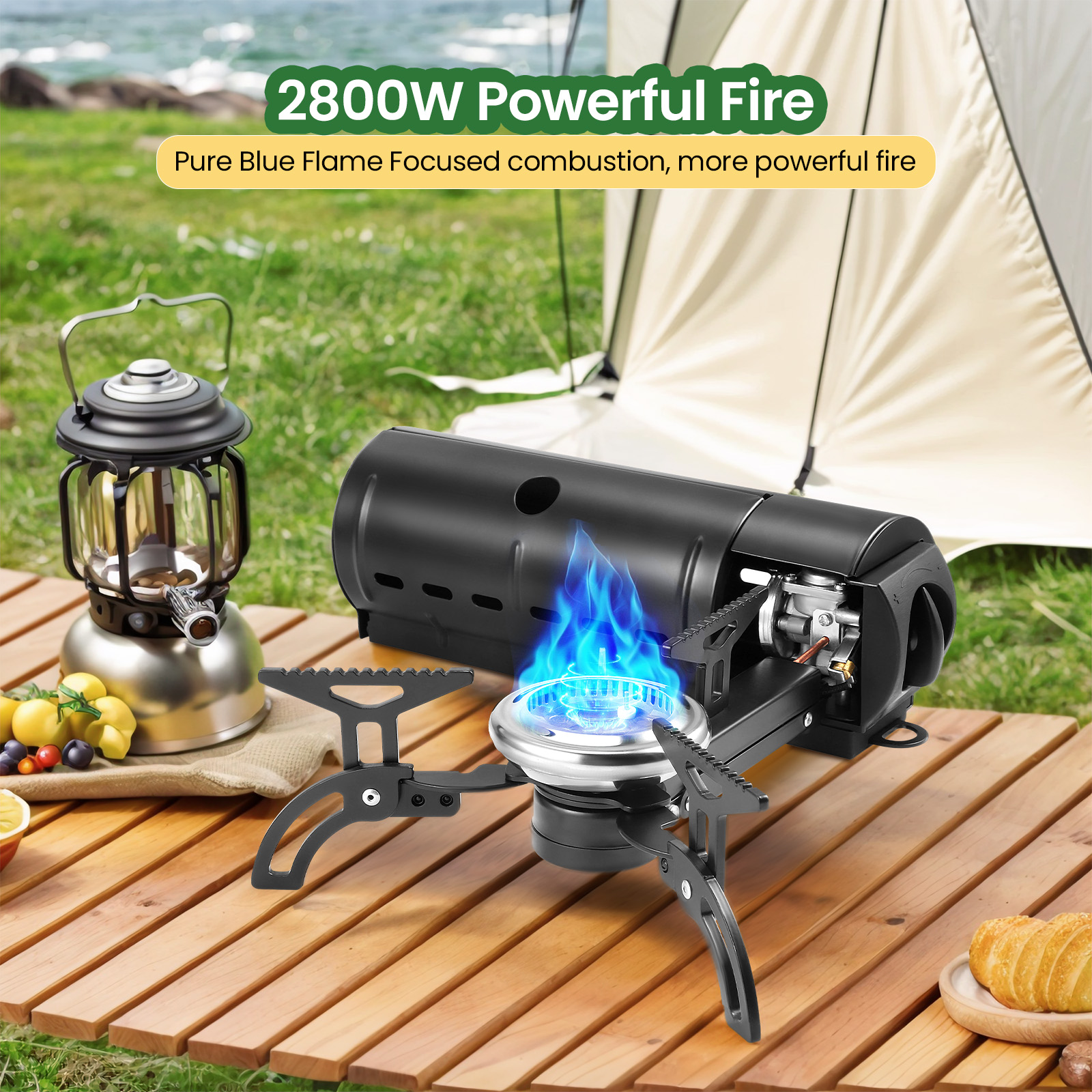 2800W Portable Folding Stove C - đánh giá và giá Camping Cooking Gas Stove Portable Tool