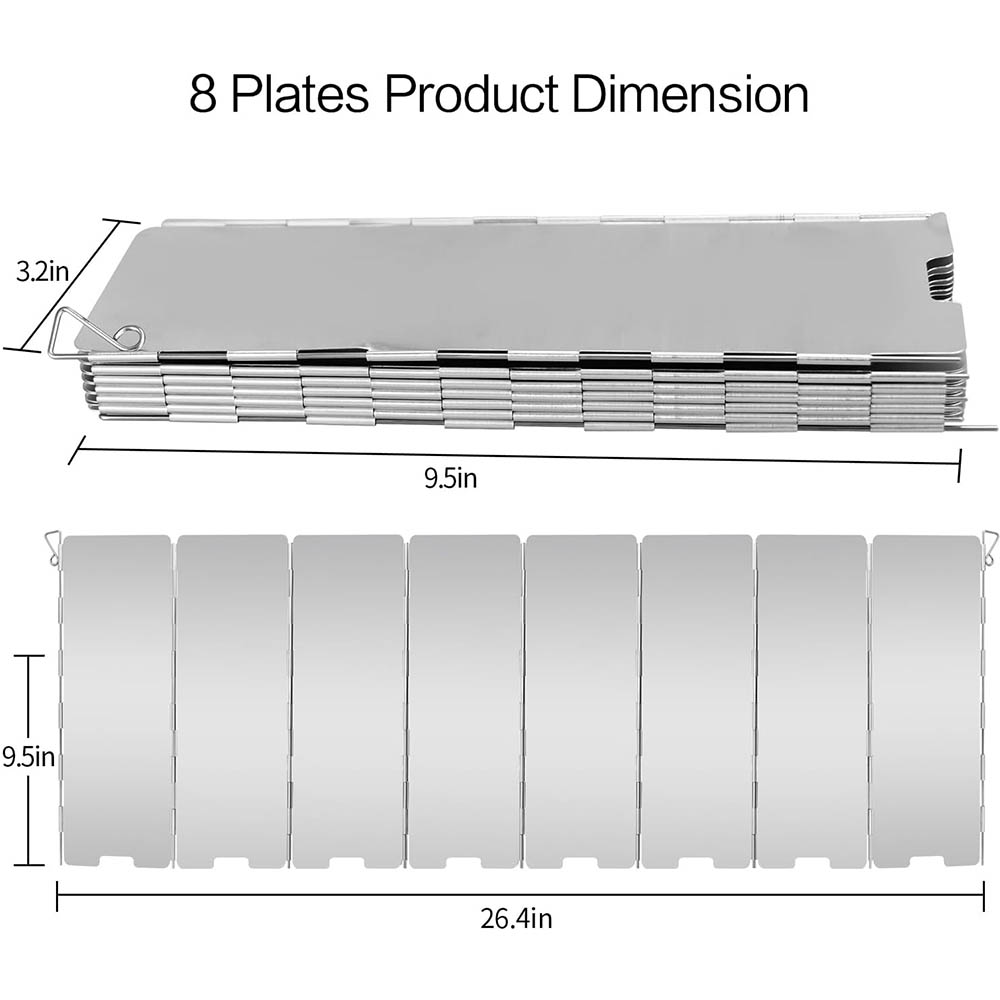 8 Plates Aluminum Windscreen S - đánh giá và giá Camping Cooking Plate