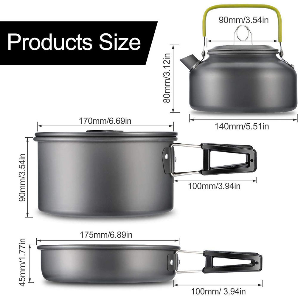 Outdoor camping cookware set m - đánh giá và giá Camping Outdoor Cooking Set