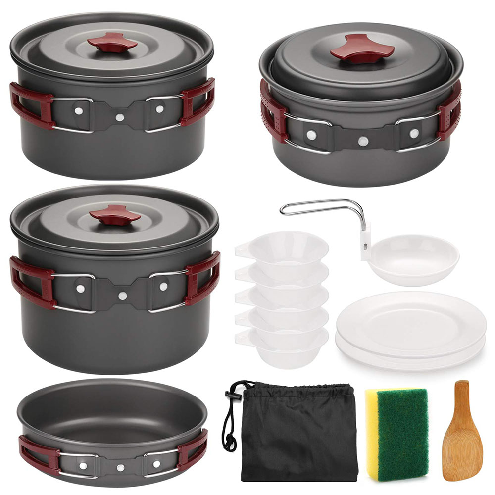 Outdoor Camping Cookware Kit N - đánh giá và giá Camping Cooking Dishes