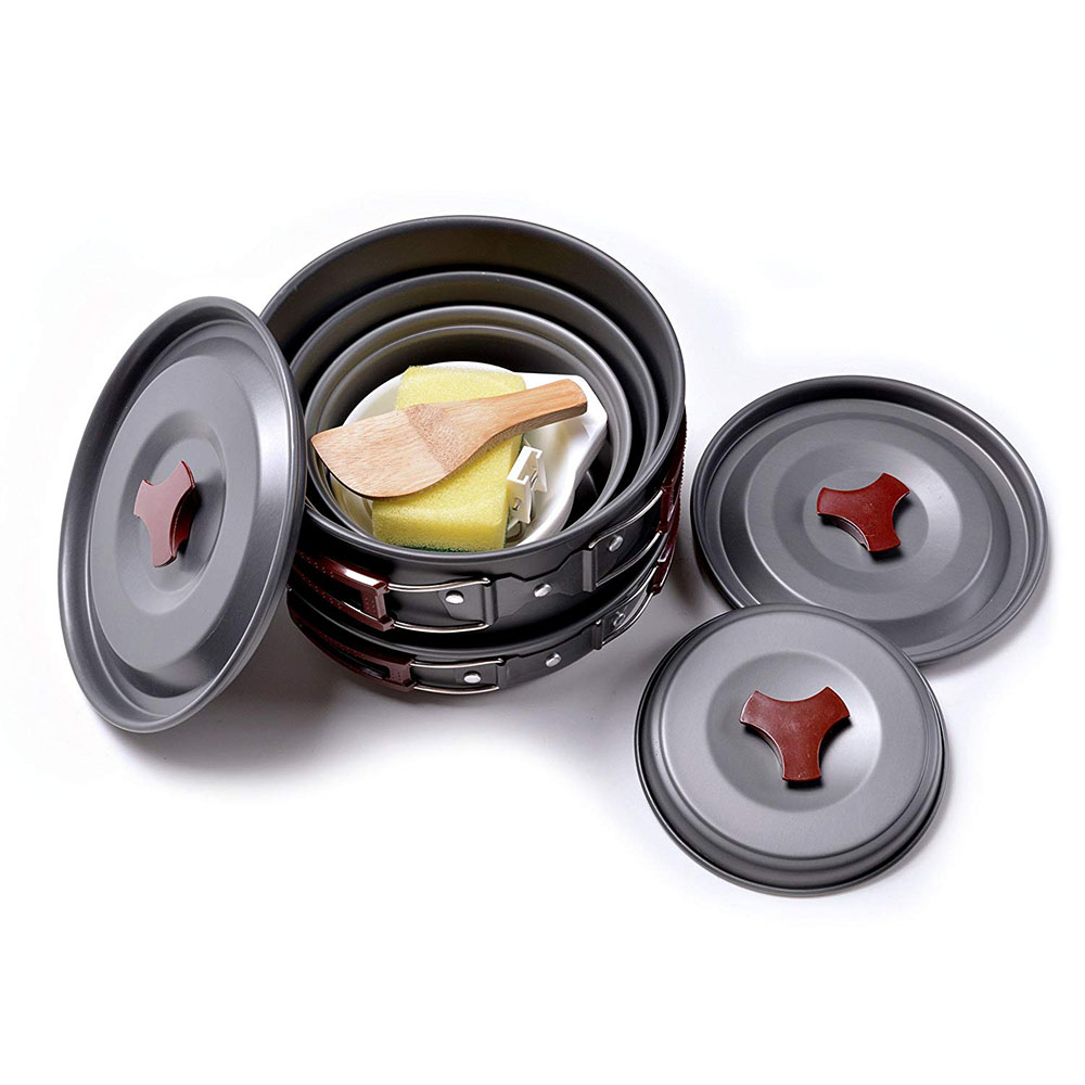 Outdoor Camping Cookware Kit N - đánh giá và giá Camping Cooking Dishes