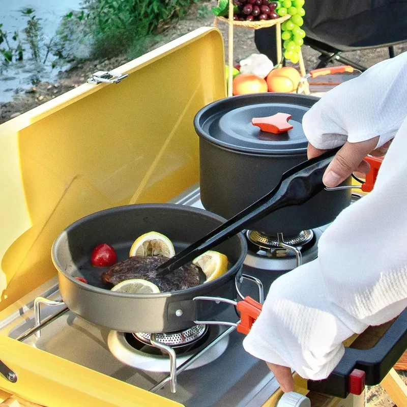 Camping Cookware Set Outdoor P - đánh giá và giá Quechua Camping Cooking Set