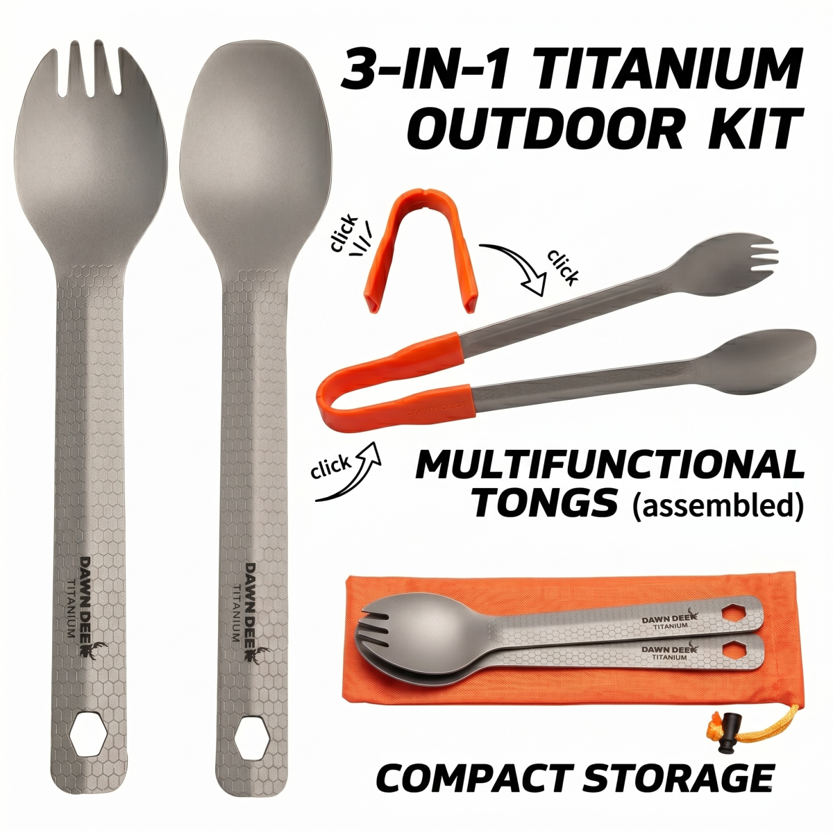 DAWN DEER 3-in-1 Titanium Spor - đánh giá và giá Quechua Camping Cooking Set