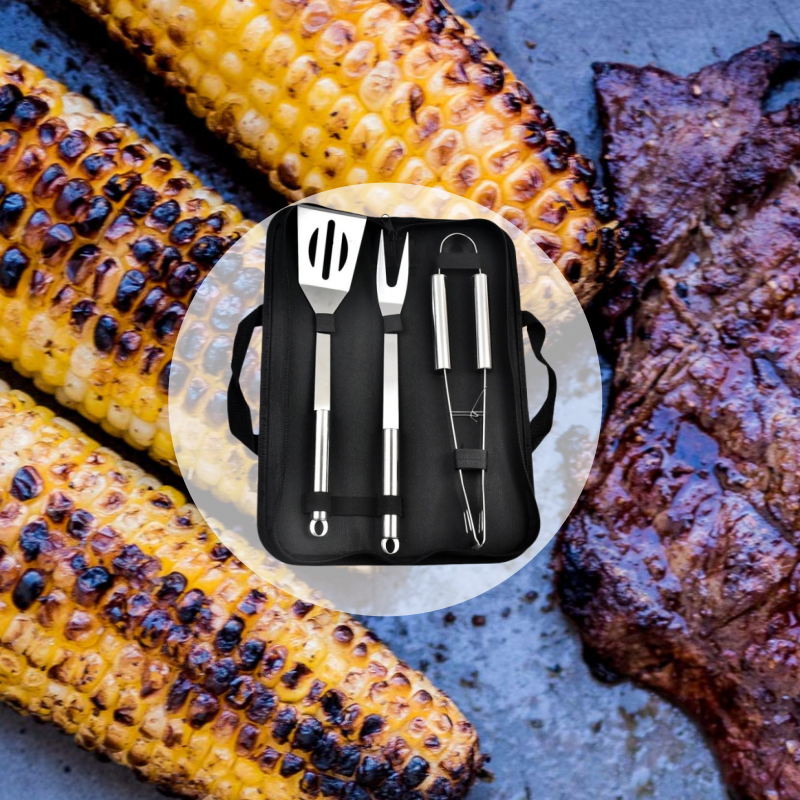 BBQ Tools Set Barbecue Utensil - đánh giá và giá Quechua Camping Cooking Set